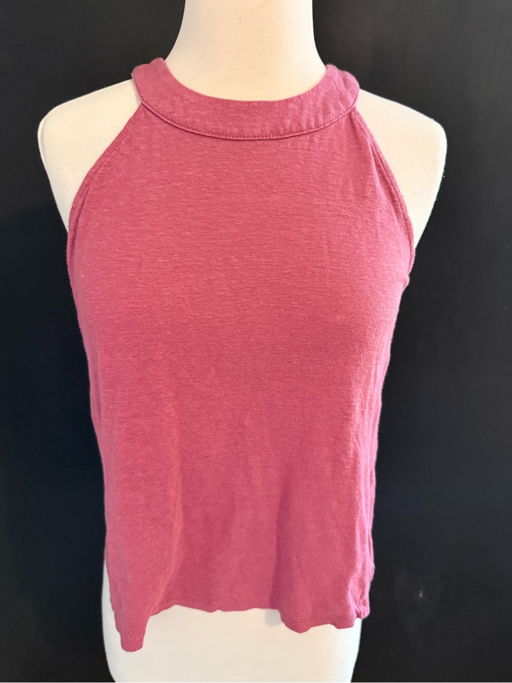 Joie Rose Pink Halter Tank Top size small 100% linen